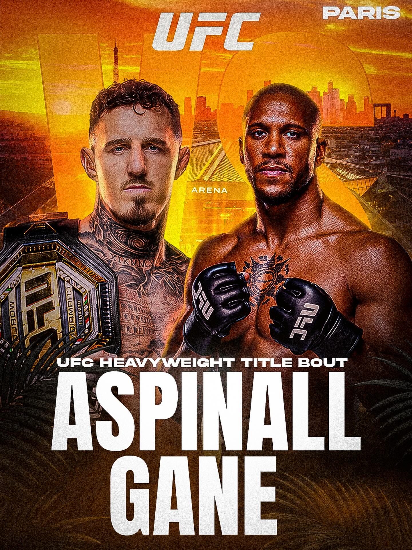 Aspinall vs Gane custom poster design