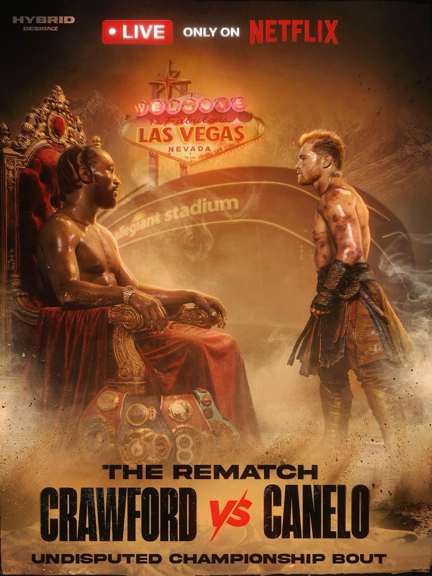 Crawford vs Canelo custom poster design