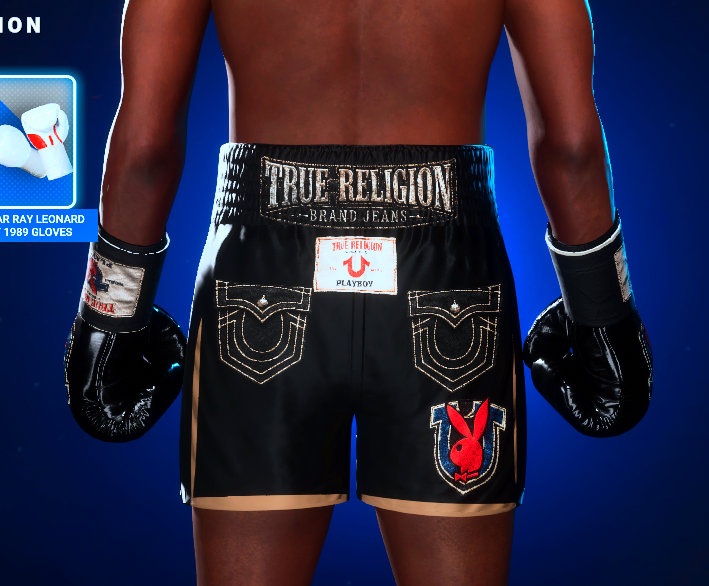 Sugar Ray Leonard Playboy x True Religion kit back view